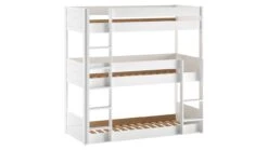 Stapelbed Triple Scott Wit Massief Grenen – 3-Persoons Ruimtebesparend Kinderbed 8 Stapelbed Triple Scott Wit Massief Grenen – 3-Persoons Ruimtebesparend Kinderbed -Beter Bed Winkel Stapelbed triple scott wit 2