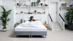 TEMPUR® Boxspring ONE™ Plain Vlak – Scandinavisch Design met Pocketvering & Traagschuim