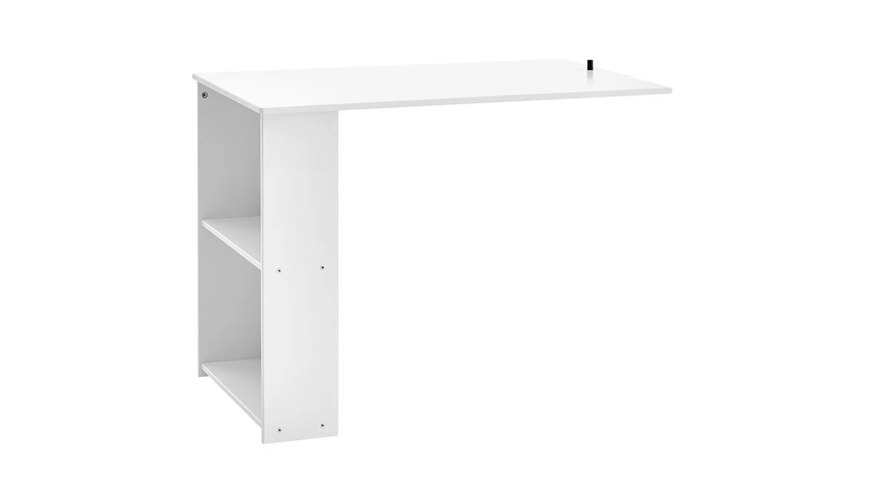 Flexworld Uitschuifbureau voor Halfhoogslaper - Wit Modern Bureau met Opbergvakken 3 Flexworld Uitschuifbureau voor Halfhoogslaper - Wit Modern Bureau met Opbergvakken