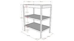 Dino Verzorgingstafel Natuurlijk Hout – Minimalistisch Design met 2 Opbergplanken -Beter Bed Winkel Verzorgingstafel Dino naturel 2