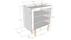 Verzorgingstafel Smile – Wit met Natuurhouten Poten – Scandinavische Commode met 3 Legplanken -Beter Bed Winkel Verzorgingstafel smile wit 2