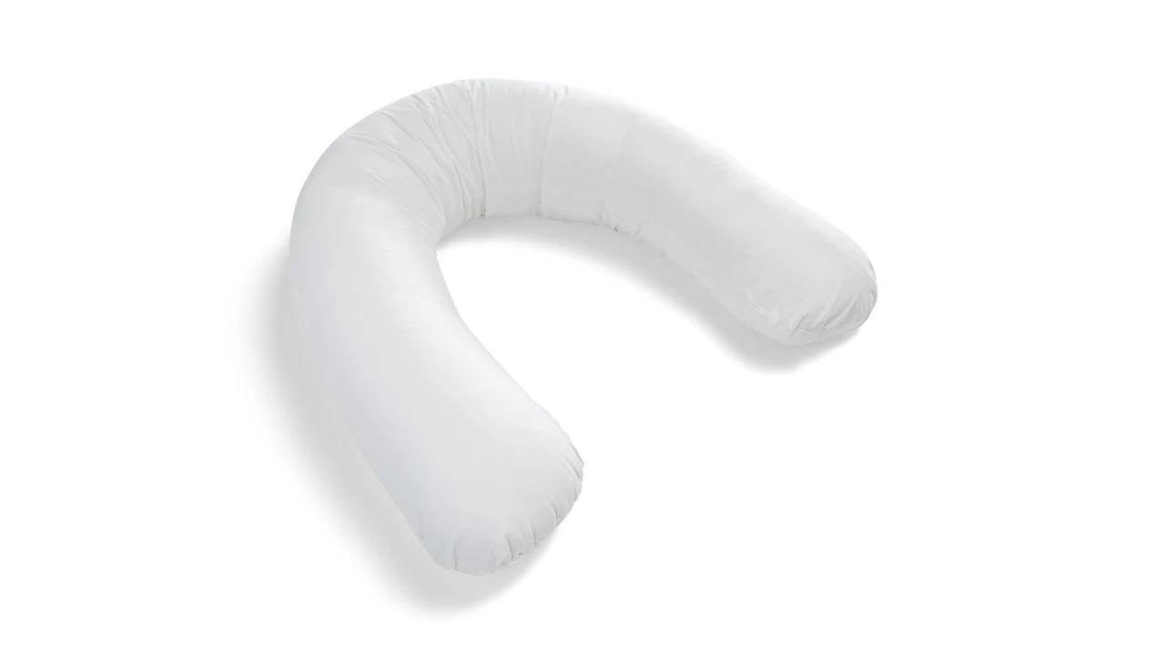 Polydaun Voedingskussen Wit โ Multifunctioneel Zwangerschapskussen met 100% Katoenen Tijk 3 Polydaun Voedingskussen Wit โ Multifunctioneel Zwangerschapskussen met 100% Katoenen Tijk