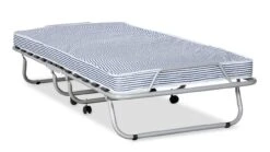 Vouwbed Buono Zwart met Matras – Compact Inklapbaar – Logeerbed -Beter Bed Winkel Vouwbed Buono aluminium 2