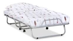 Vouwbed Buono Zwart met Matras – Compact Inklapbaar – Logeerbed
