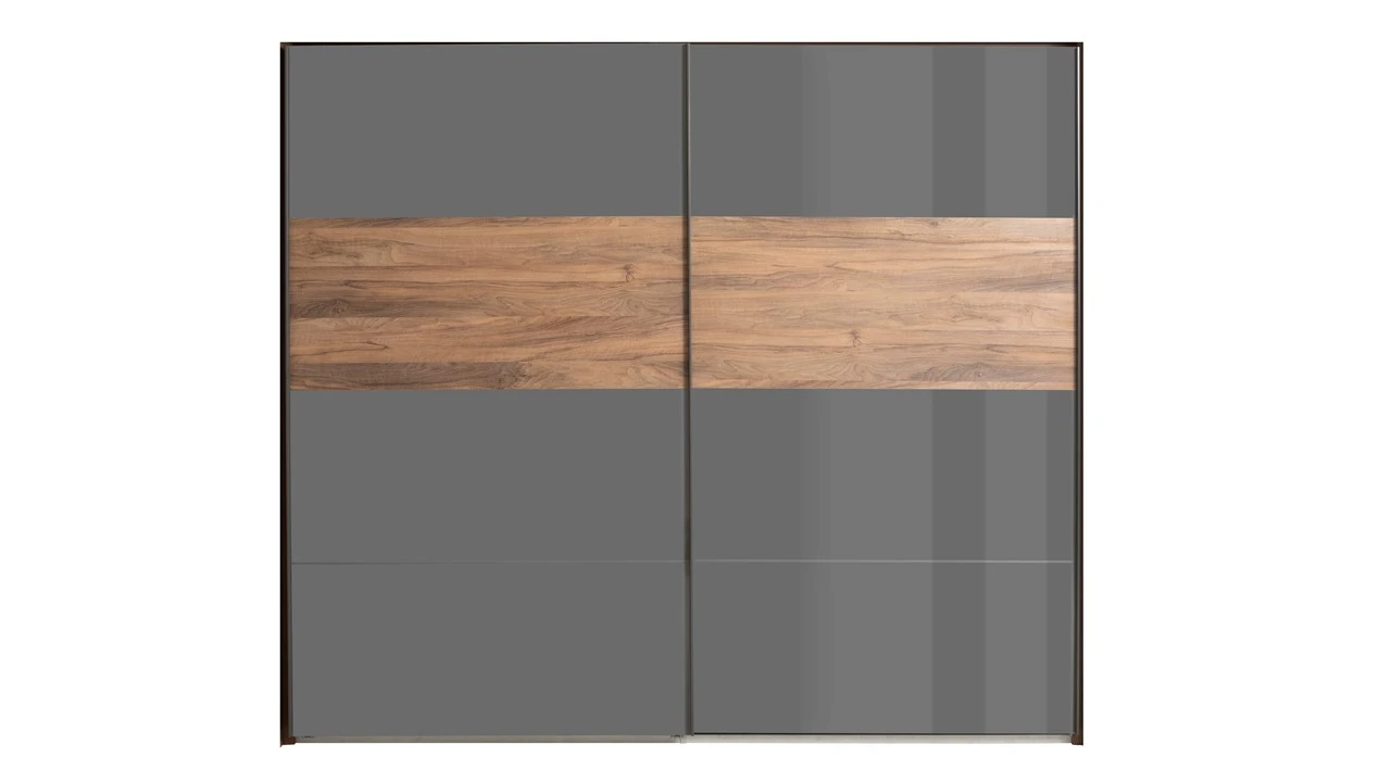 B Bright Zweefdeurkast Infinito β Donker Hout & Antraciet Design Garderobekast 5 B Bright Zweefdeurkast Infinito β Donker Hout & Antraciet Design Garderobekast - Afbeelding 3