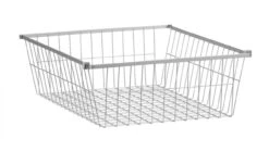 SwitchLine Uittrekbare Korf Smal - Zilveren Draadmand voor 1-Deurs Kledingkast
